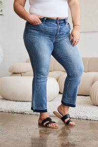 Judy Blue Full Size Release Hem Cropped Bootcut Jeans - Mack and Mav Boutique