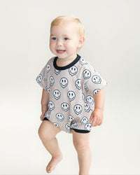 Short Sleeve Bubble Romper | Electric Drippy