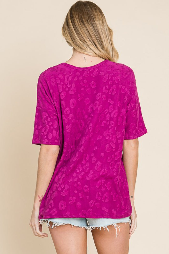 BOMBOM At The Fair Animal Textured Top - Mack and Mav Boutique