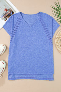 V-Neck Short Sleeve T-Shirt - Mack and Mav Boutique