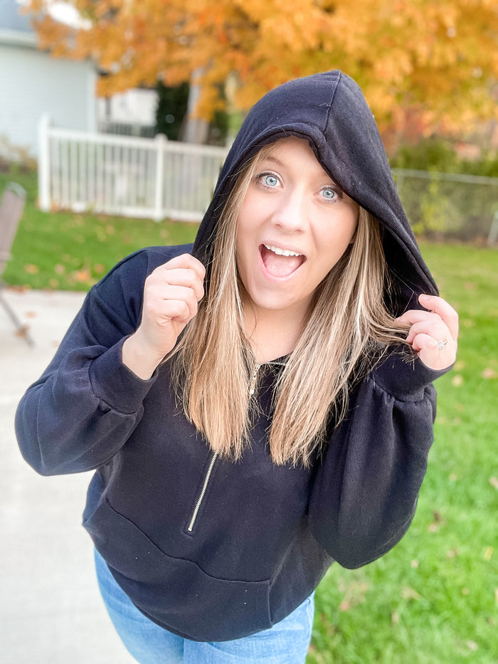Solid Black Hoodie - 3X - FINAL SALE - Mack and Mav Boutique