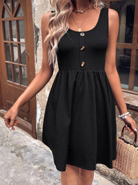 Scoop Neck Wide Strap Mini Tank Dress - Mack and Mav Boutique