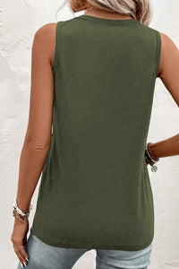 Pocketed V-Neck Wide Strap Tank - Mack and Mav Boutique