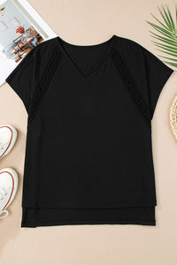 V-Neck Short Sleeve T-Shirt - Mack and Mav Boutique
