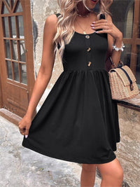 Scoop Neck Wide Strap Mini Tank Dress - Mack and Mav Boutique