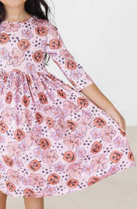 Here for the Candy 3/4 Sleeve Pocket Twirl Dress
