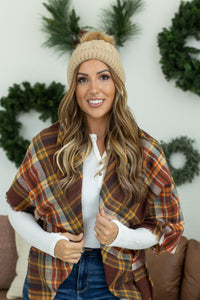 IN STOCK Bella Braid Beanie - Tan - Mack and Mav Boutique