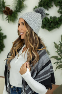 IN STOCK Heathered Gray Beanie - Mack and Mav Boutique