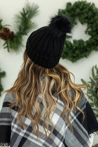 IN STOCK Morgan Micro Braid Beanie - Black - Mack and Mav Boutique