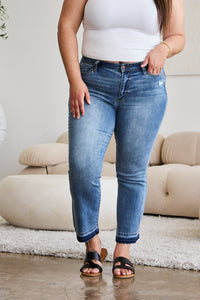 Judy Blue Full Size Release Hem Cropped Bootcut Jeans - Mack and Mav Boutique