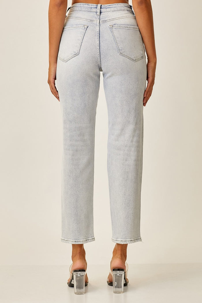 RISEN High Rise Distressed Relaxed Jeans - Mack and Mav Boutique
