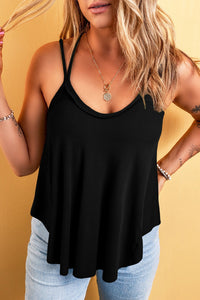 Scoop Neck Double Spaghetti Strap Cami - Mack and Mav Boutique