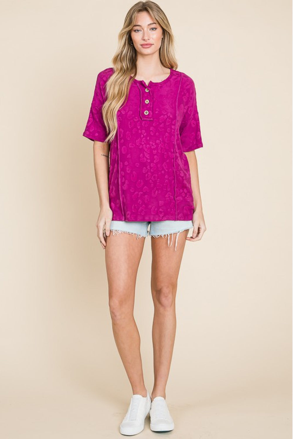 BOMBOM At The Fair Animal Textured Top - Mack and Mav Boutique