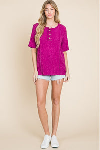 BOMBOM At The Fair Animal Textured Top - Mack and Mav Boutique