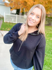 Solid Black Hoodie - 3X - FINAL SALE - Mack and Mav Boutique