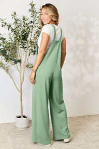 Double Take Full Size Wide Strap Overall with Pockets - Mack and Mav Boutique