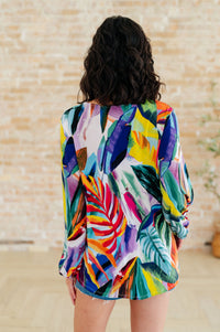 All Over The World Scoop Neck Blouse - Mack and Mav Boutique