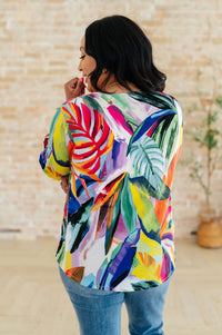 All Over The World Scoop Neck Blouse - Mack and Mav Boutique