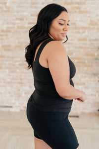 Getting Active Biker Shorts in Black - Mack and Mav Boutique