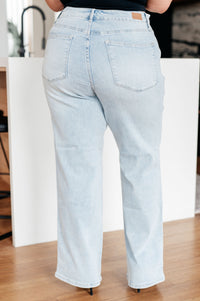 Brooke High Rise Control Top Vintage Wash Straight Jeans - Mack and Mav Boutique