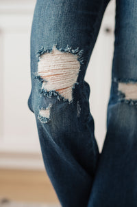 Cassandra High Rise Control Top Distressed Flare Jeans - Mack and Mav Boutique