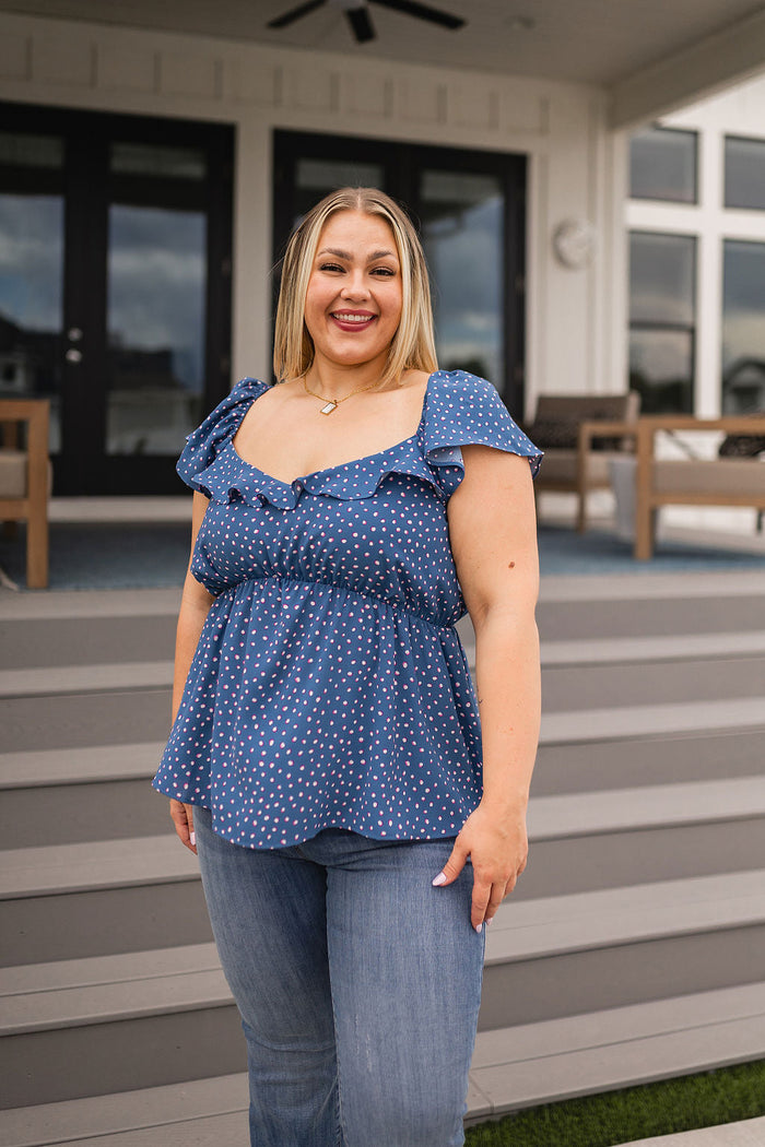 Connect the Dots Peplum Blouse - Mack and Mav Boutique