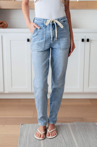Cooper High Rise Vintage Denim Jogger - Mack and Mav Boutique