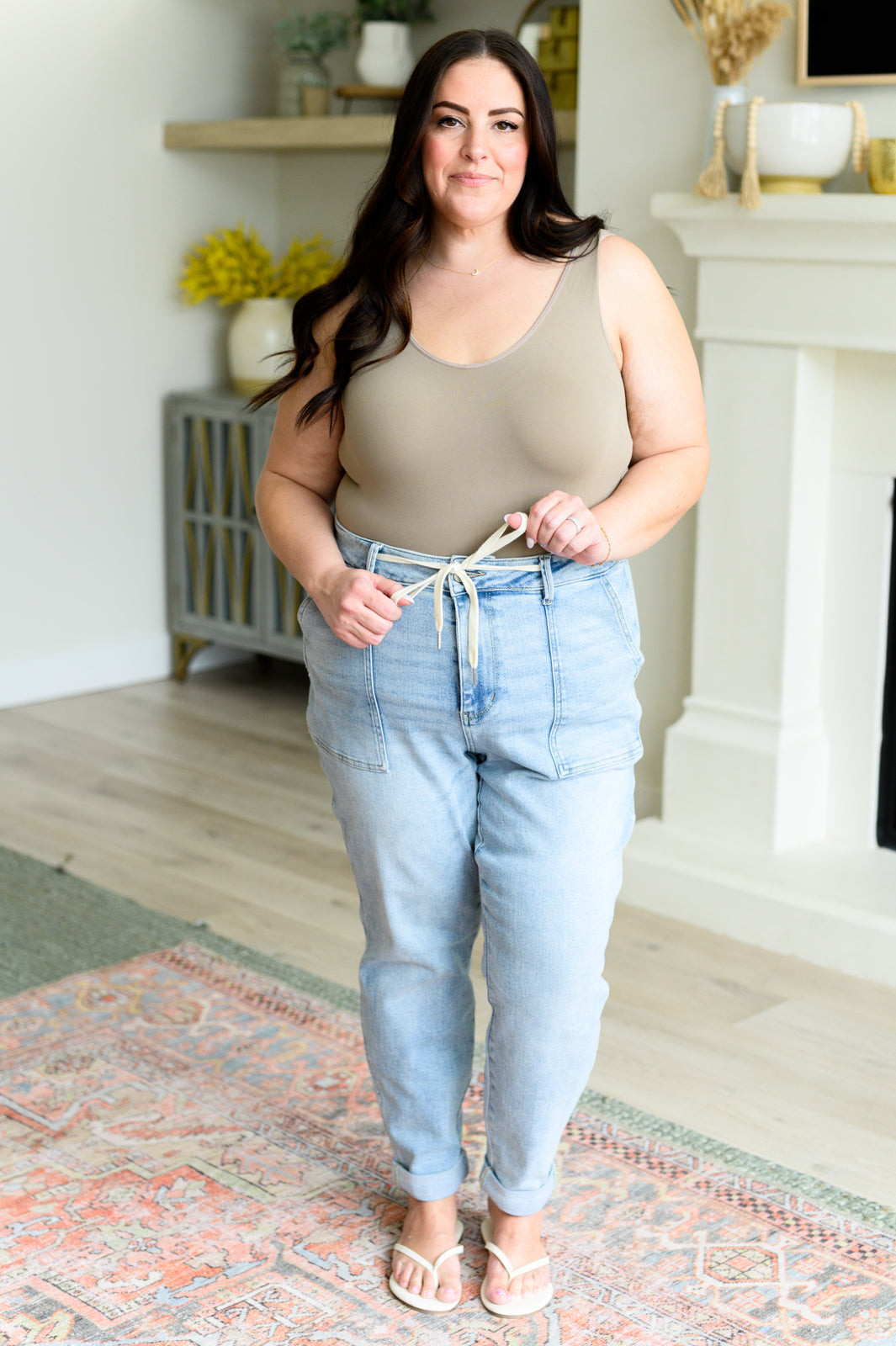 Cooper High Rise Vintage Denim Jogger - Mack and Mav Boutique