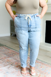 Cooper High Rise Vintage Denim Jogger - Mack and Mav Boutique