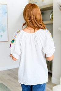Don't You, Forget About Me Crinkle Knit Blouse - Mack and Mav Boutique
