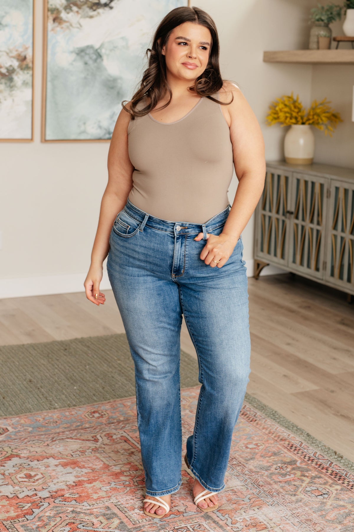 Genevieve Mid Rise Vintage Bootcut Jeans - Mack and Mav Boutique
