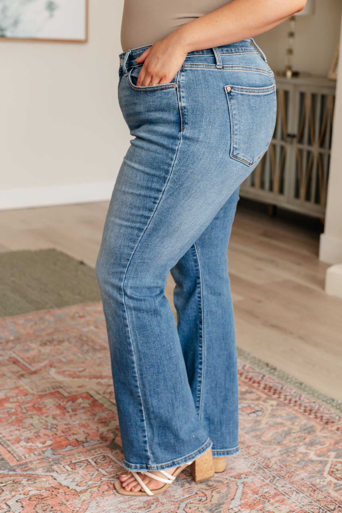 Genevieve Mid Rise Vintage Bootcut Jeans - Mack and Mav Boutique