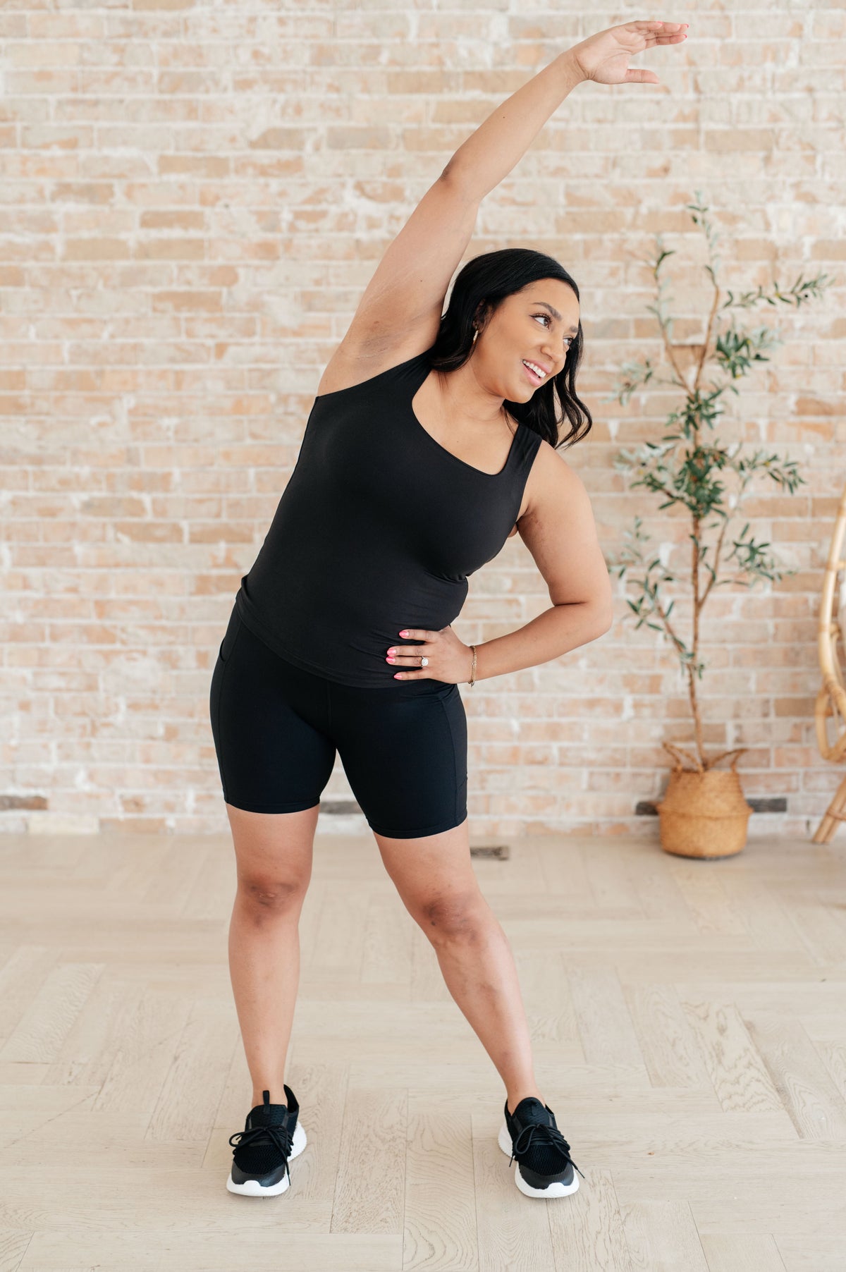 Getting Active Biker Shorts in Black - Mack and Mav Boutique