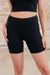 Getting Active Biker Shorts in Black - Mack and Mav Boutique