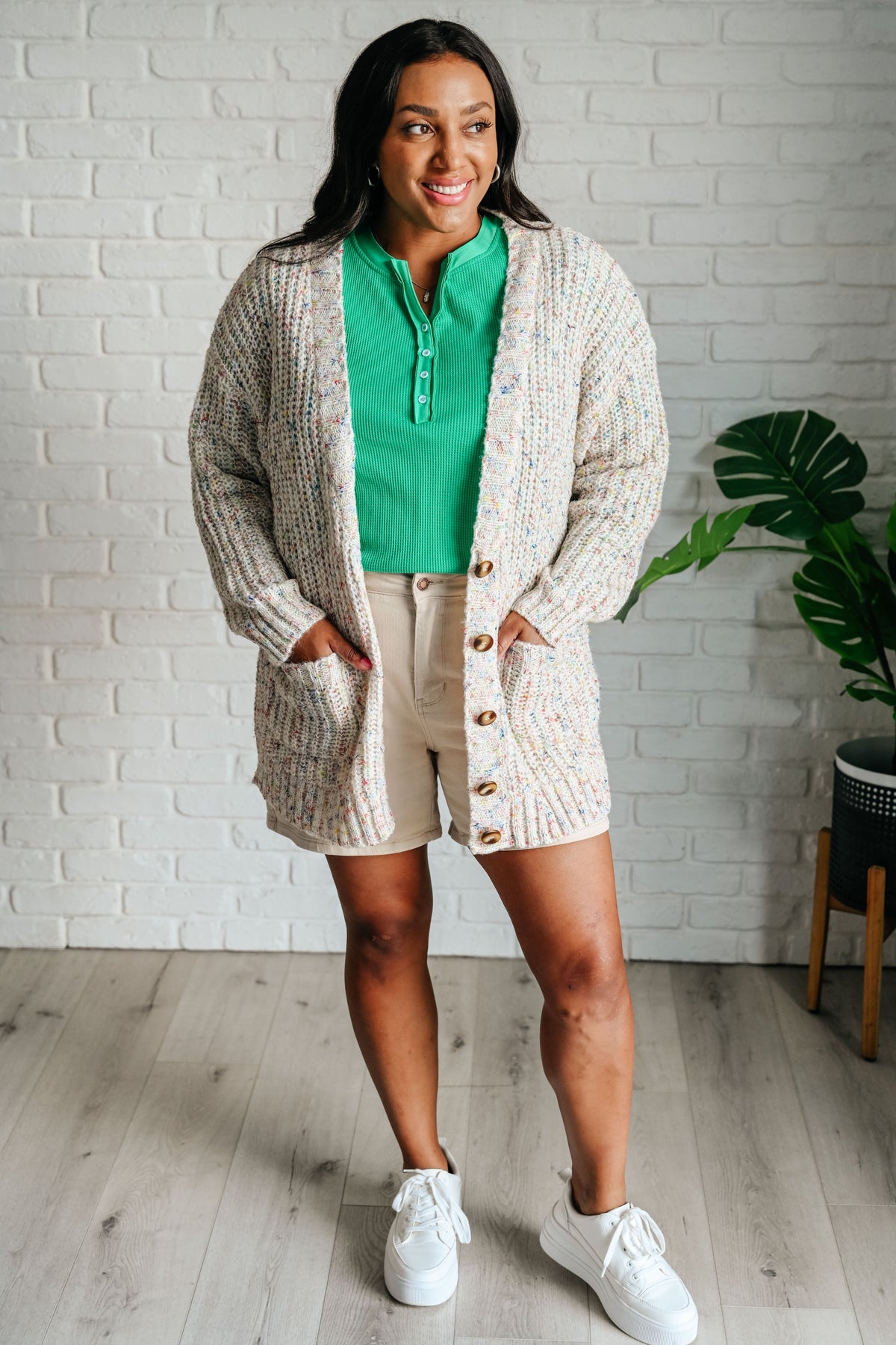 Greensleeves Waffle Knit Henley - Mack and Mav Boutique
