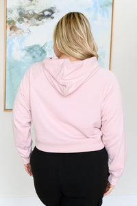 Had Me in the First Half Pullover Hoodie in Baby Pink - Mack and Mav Boutique