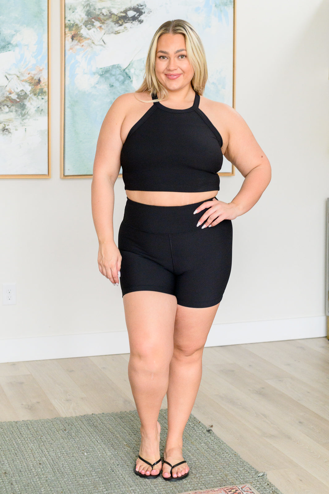Hot Girl Walks Biker Shorts in Black - Mack and Mav Boutique