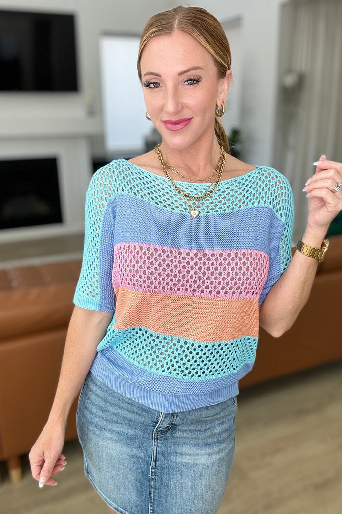 Friend Of A Friend Loose Knit Striped Sweater - Mack and Mav Boutique