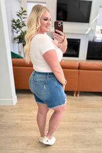 Kelsey Mid Rise Distressed Cutoff Shorts - Mack and Mav Boutique
