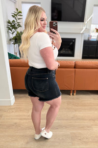 Ember High Rise Control Top Fray Hem Shorts - Mack and Mav Boutique