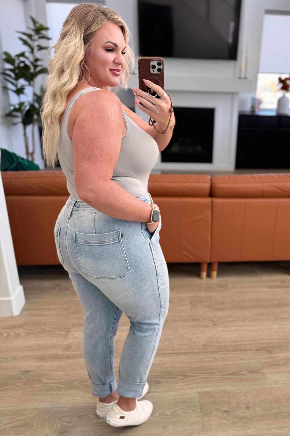 Cooper High Rise Vintage Denim Jogger - Mack and Mav Boutique