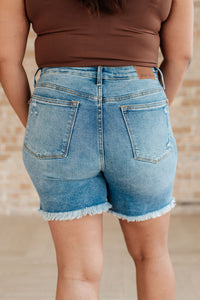 Kara High Rise Rigid Magic Button Fly Cutoff Shorts - Mack and Mav Boutique
