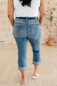 Laura Mid Rise Cuffed Skinny Capri Jeans - Mack and Mav Boutique