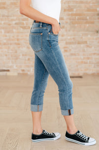 Laura Mid Rise Cuffed Skinny Capri Jeans - Mack and Mav Boutique