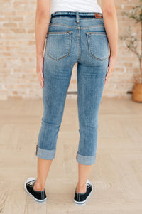Laura Mid Rise Cuffed Skinny Capri Jeans - Mack and Mav Boutique