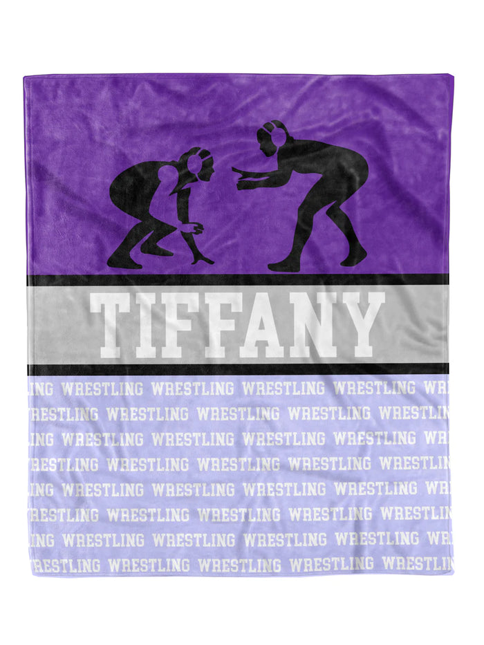 Girls Wrestling Minky Custom Blanket - Mack and Mav Boutique