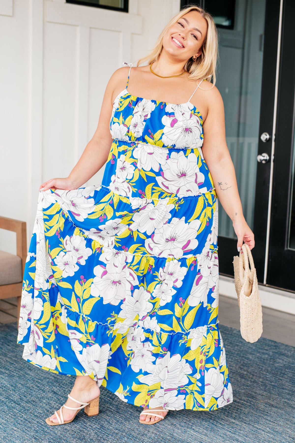 Permanent Holiday Tiered Dress - Mack and Mav Boutique