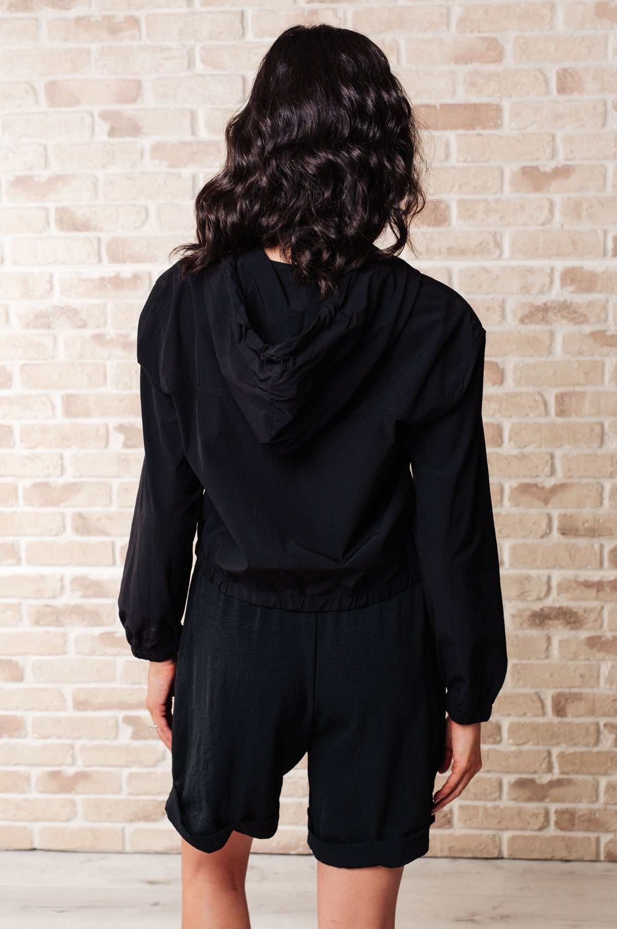 Sky of Only Clouds Zip Up in Black - Mack and Mav Boutique