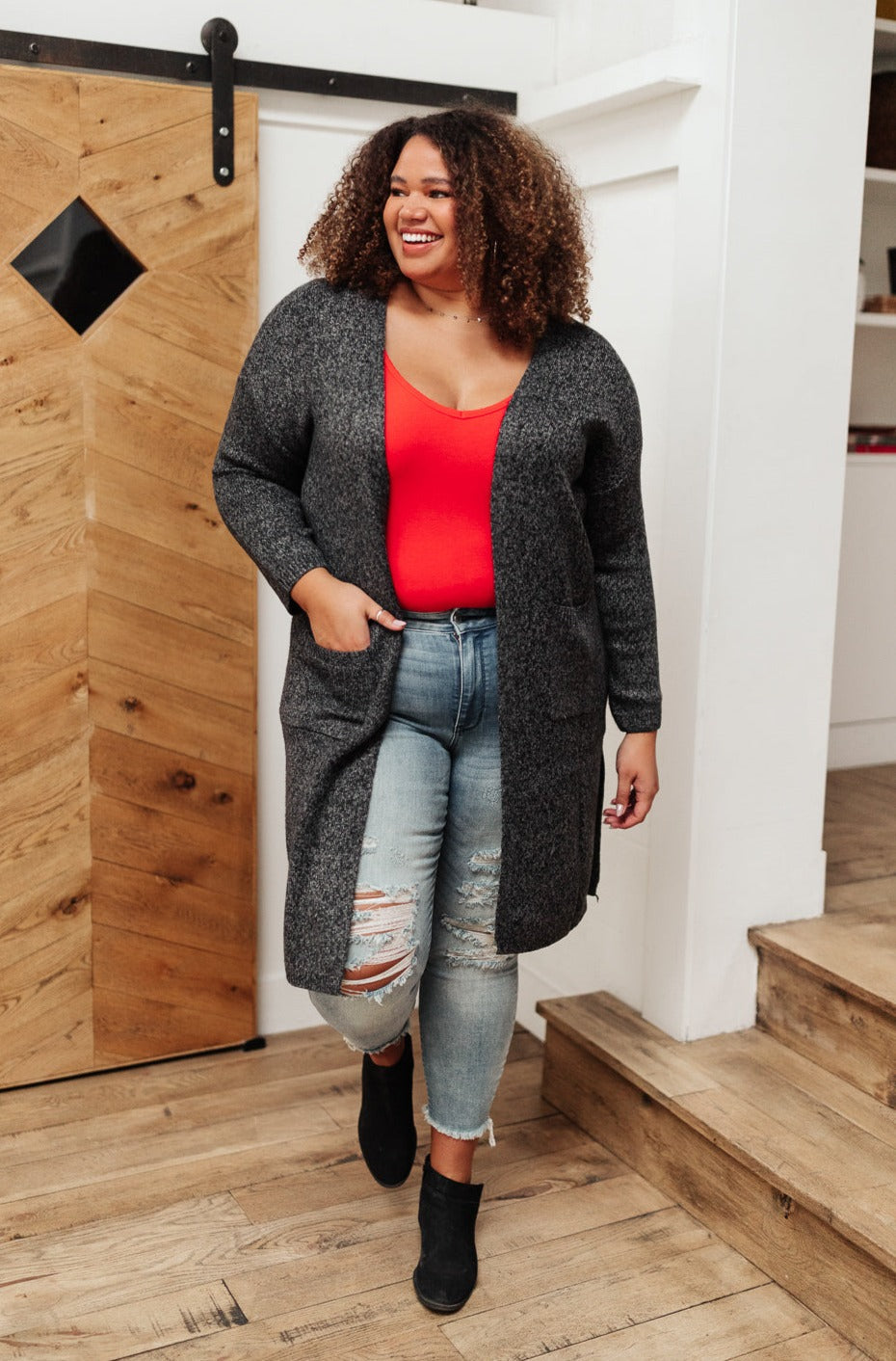 Stay Easy Tank In Cherry - Mack and Mav Boutique
