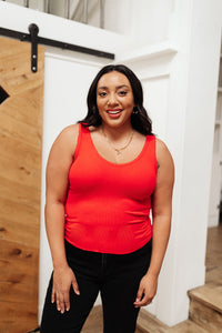 Stay Easy Tank In Cherry - Mack and Mav Boutique